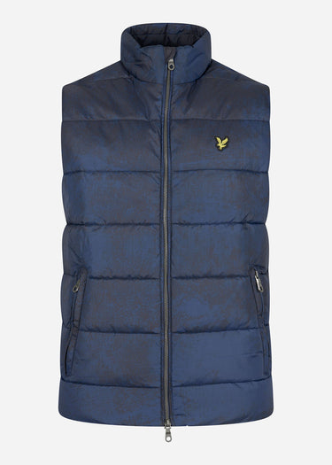 Lyle & Scott Bodywarmers  Erosion print gilet - navy