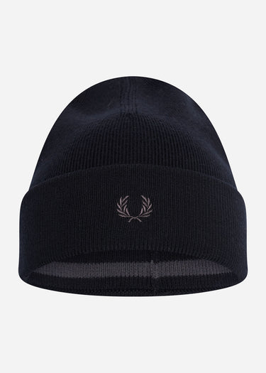 Fred Perry Beanies Merino wool beanie - black gunmetal