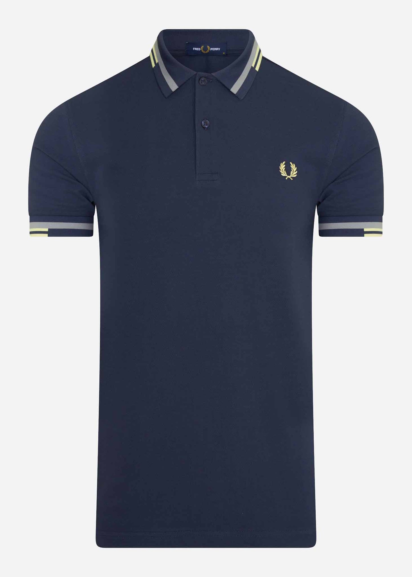 Abstract tipped polo shirt - dark airforce - Fred Perry