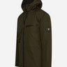 Lyle & Scott Jassen Wadded dual pocket jacket with face guard - olive