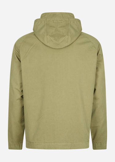 Lyle & Scott Jassen  Garment dyed zip through jacket - seaweed