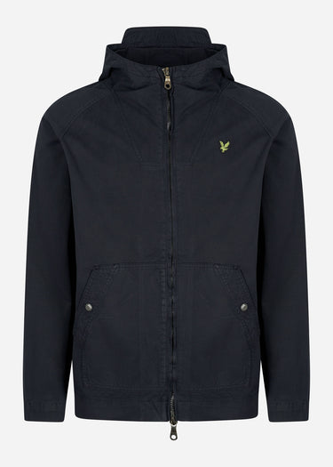 Lyle & Scott Jassen  Garment dyed zip through jacket - dark navy
