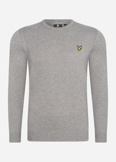Lyle & Scott Truien Merino crew jumper - mid grey marl