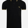 Fred Perry Polo's Twin tipped fred perry shirt - black champagne