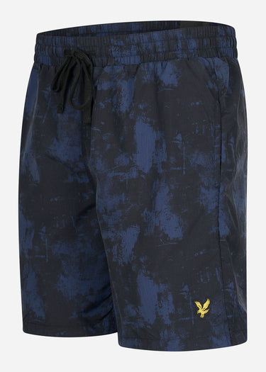 Lyle & Scott Zwembroeken  Erosion print swim short - navy