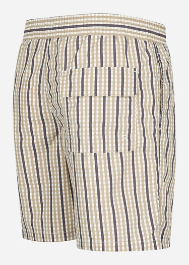 Lyle & Scott Zwembroeken  Gingham swim shorts - cold grey