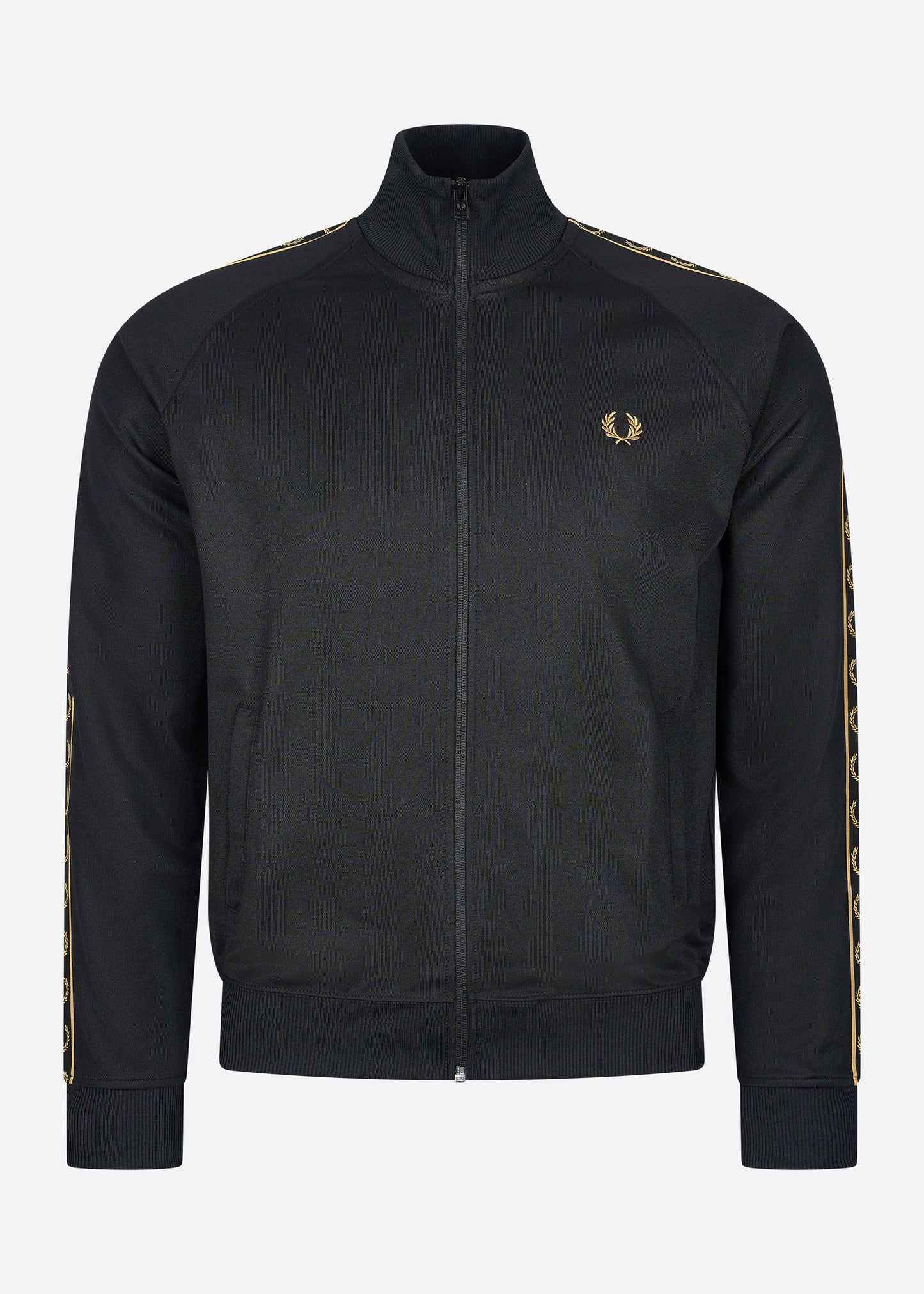 Fred Perry Vesten Seasonal taped track jacket - black gold