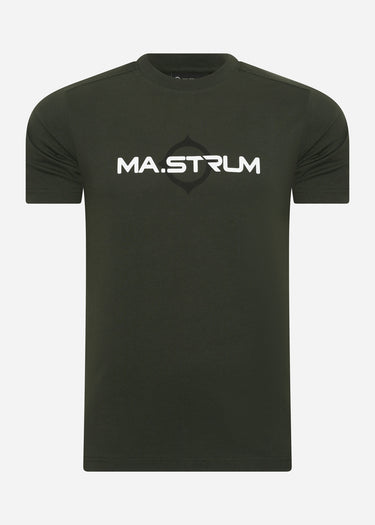 MA.Strum T-shirts SS logo print tee - oil slick