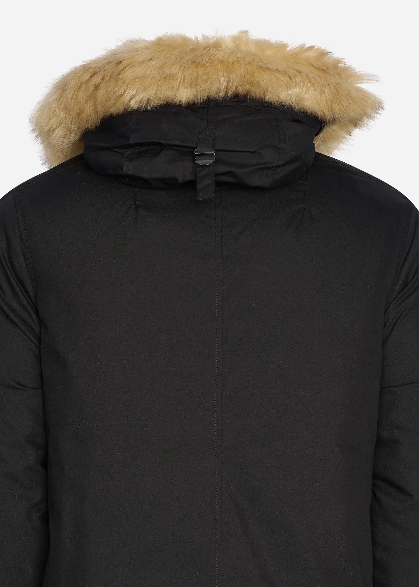 Winter weight micro fleece lined parka - jet black - Lyle & Scott