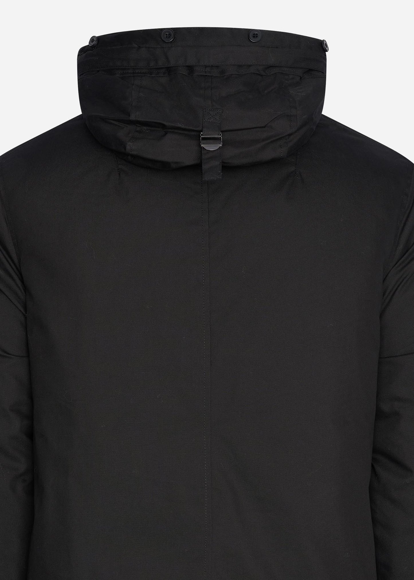 Winter weight micro fleece lined parka - jet black - Lyle & Scott