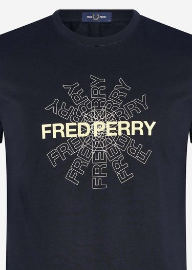 Fred Perry T-shirts Fred perry graphic t-shirt - navy