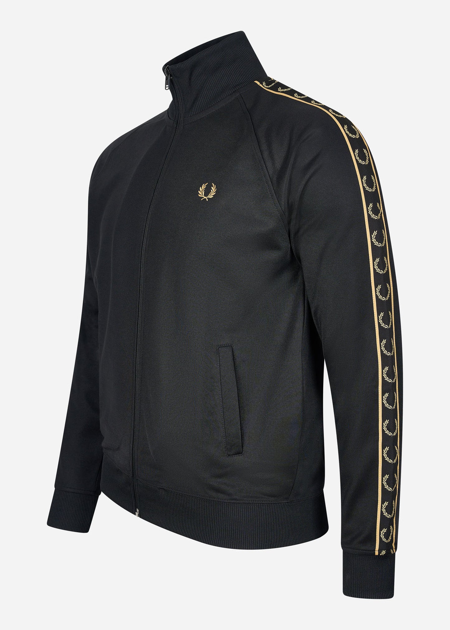 Fred Perry Vesten Seasonal taped track jacket - black gold