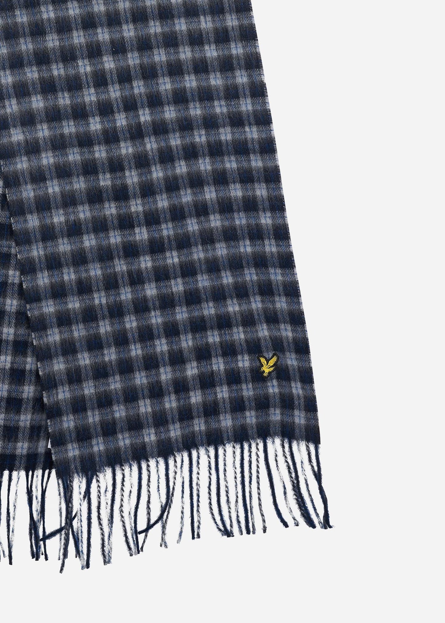 lyle and scott tartan lamswol sjaal