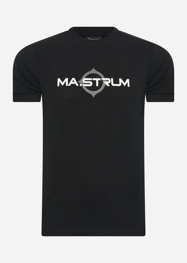 MA.Strum T-shirts SS logo print tee - jet black