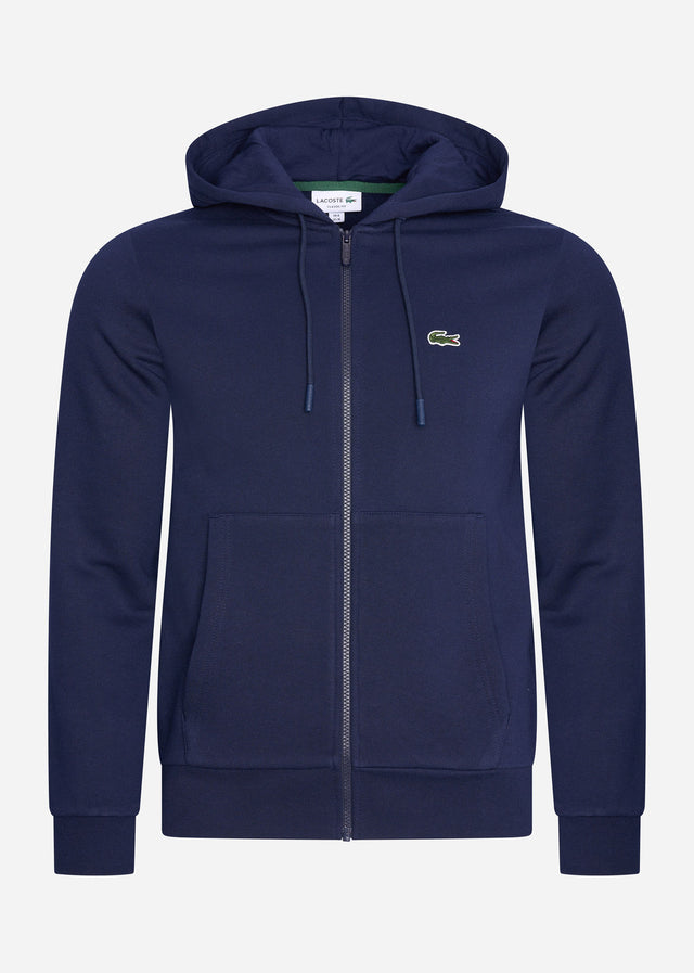 Lacoste Vesten Zip through hoodie - navy blue