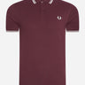 Fred Perry Polo's Twin tipped fred perry shirt - oxblood