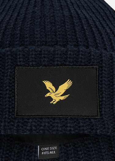 Lyle & Scott Mutsen Casuals fisherman beanie - dark navy