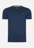 Hackett London T-shirts Embroidered logo t-shirt - navy grey