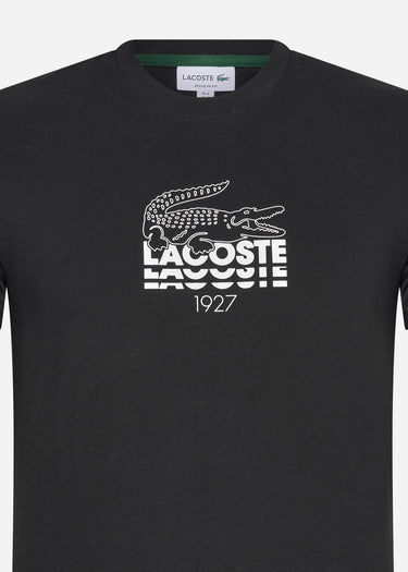 Lacoste T-shirts Lacoste branding t-shirt - black