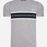 Fred Perry T-shirts Tramline panel t-shirt - steel marl