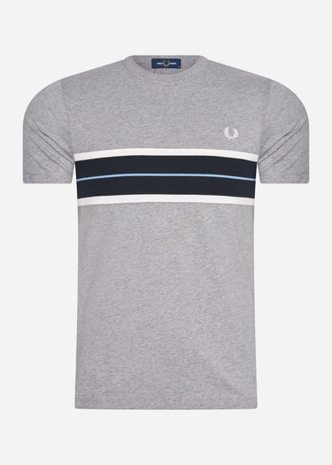 Fred Perry T-shirts Tramline panel t-shirt - steel marl