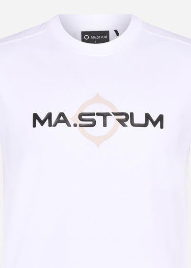 MA.Strum T-shirts SS logo print tee - optic white