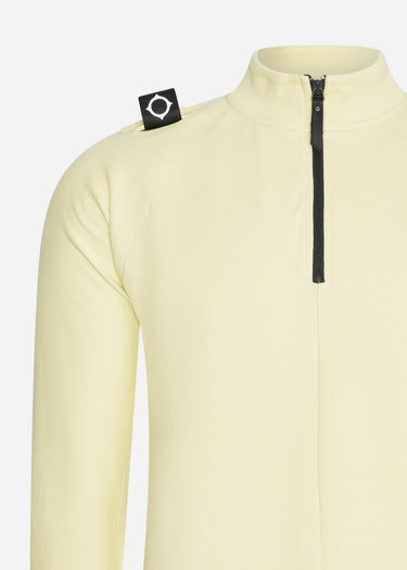 MA.Strum Truien  Dfp funnel neck zip top - mellow yellow