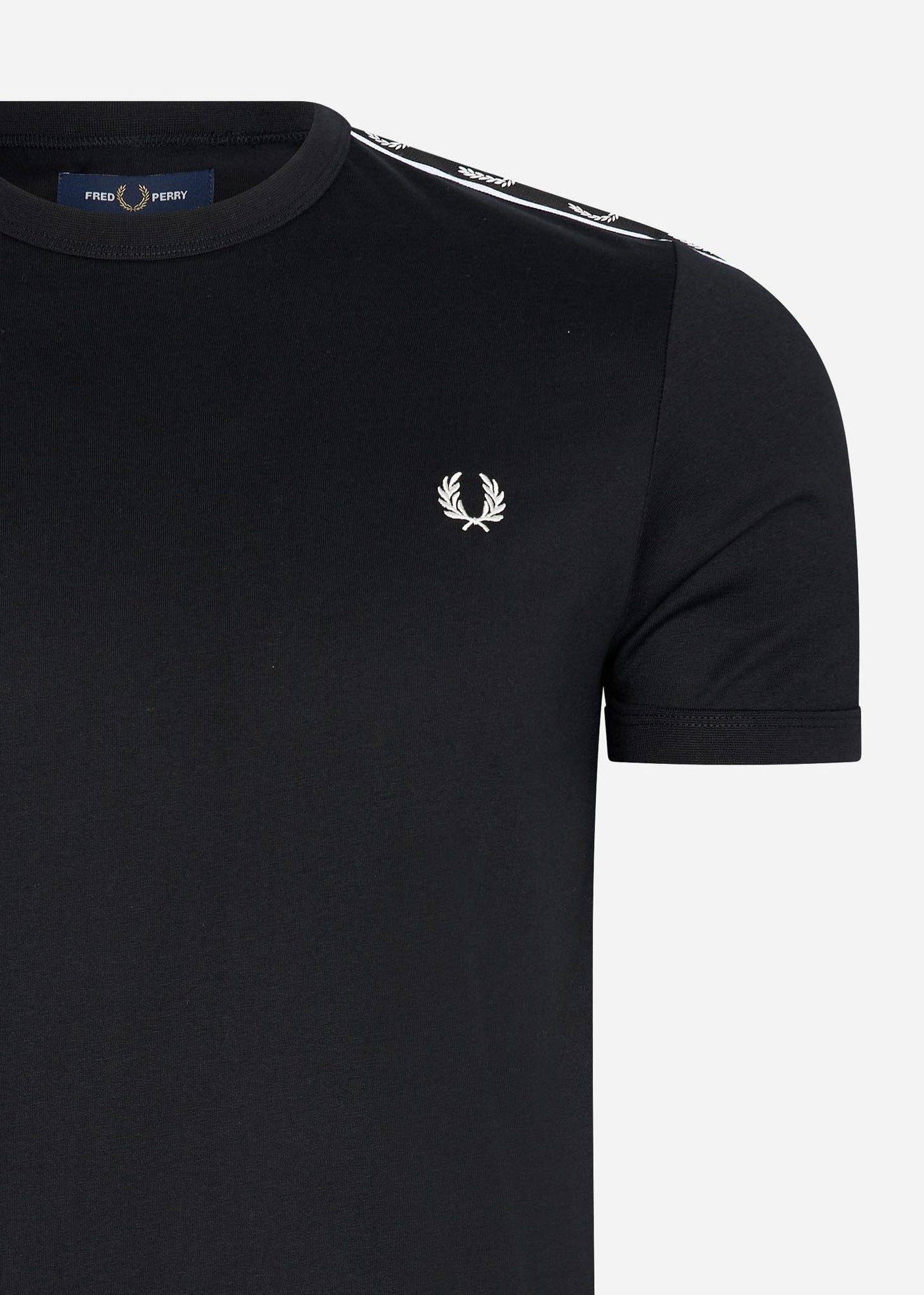 Fred Perry taped ringer t-shirt black