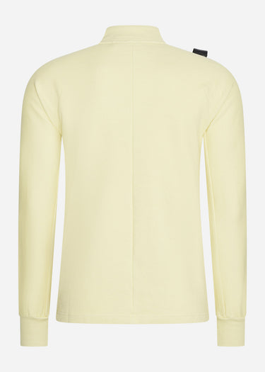 MA.Strum Truien  Dfp funnel neck zip top - mellow yellow