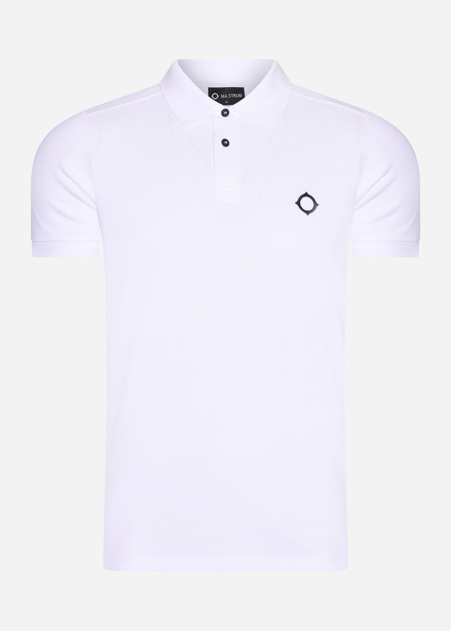 SS pique polo - optic white - MA.Strum
