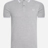Fred Perry Polo's Twin tipped fred perry shirt - steel marl white