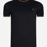 Fred Perry T-shirts Twin tipped t-shirt - black shadedston