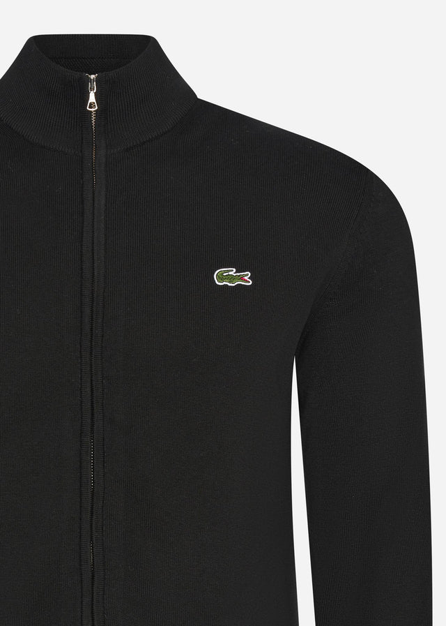Lacoste Cardigans A Zip through sweater - black