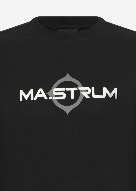 MA.Strum Longsleeve Tees  LS logo print tee - jet black 