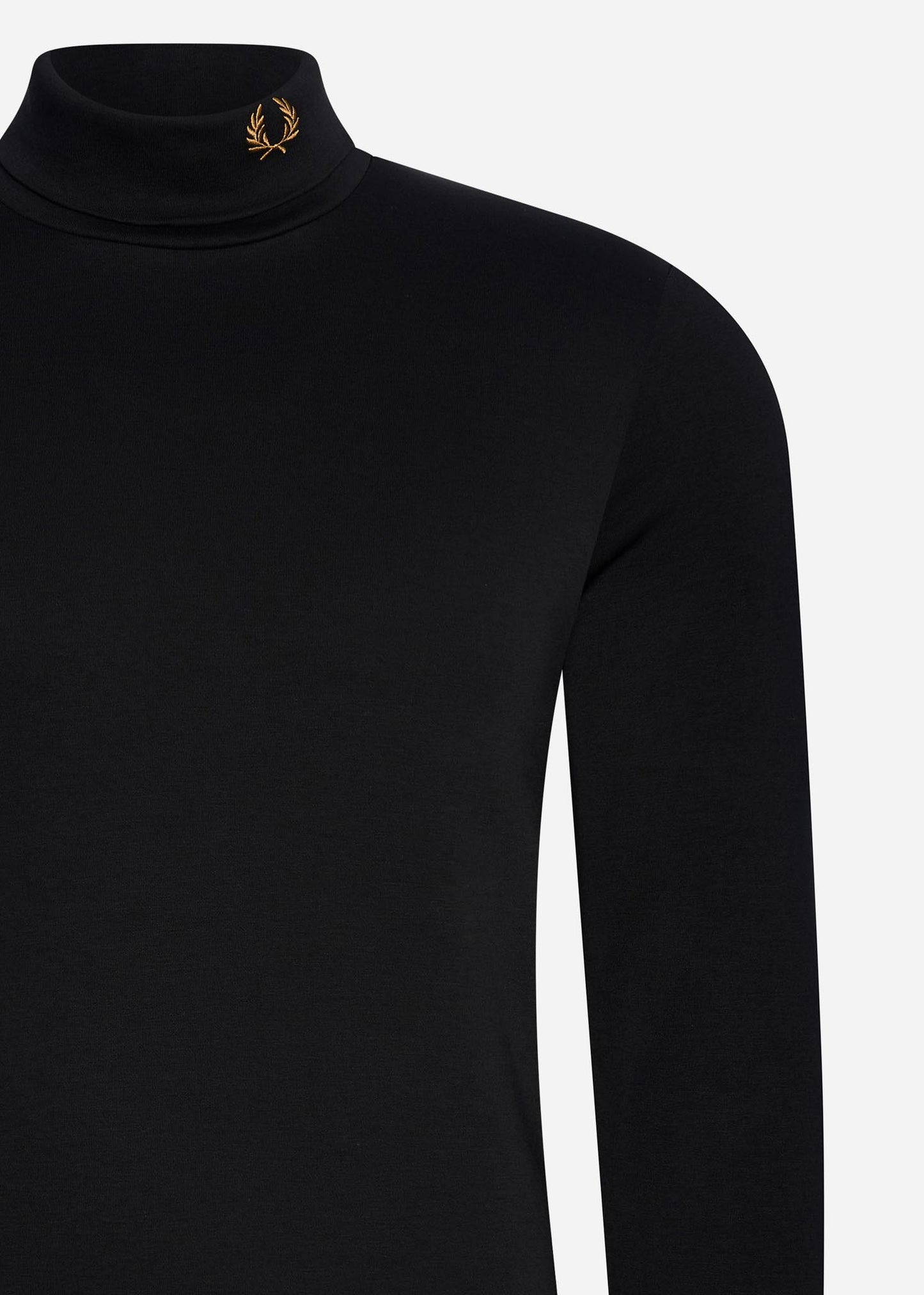 fred perry roll neck top black