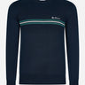 Ben Sherman Truien Chest stripe crew - dark navy
