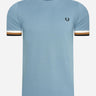 Fred Perry T-shirts Striped cuff pique t-shirt - ash blue