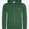 Lacoste Vesten Zip through hoodie - green