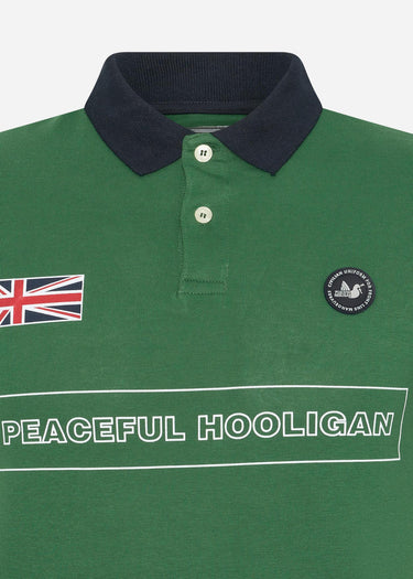 Peaceful Hooligan Polo's Flag polo - race green
