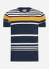 Ben Sherman T-shirts Engineered stripe tee - dark navy