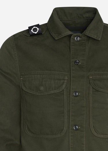 MA.Strum Overshirts  Two pocket overshirt - oil slick