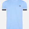 Fred Perry T-shirts Tramline tipped pique t-shirt - sky