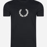 Fred Perry T-shirts Laurel wreath graphic t-shirt - black