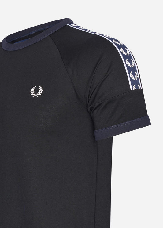 Fred Perry T-shirts  Panelled taped t-shirt - black 