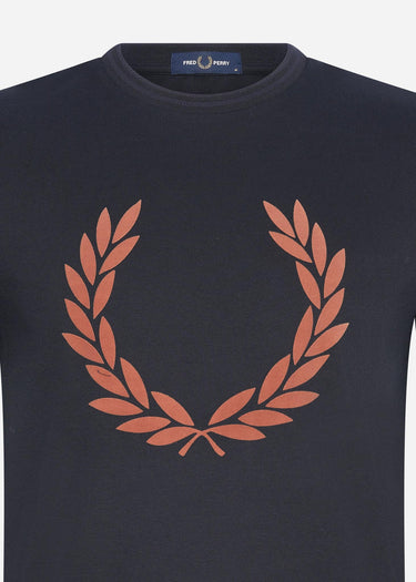 Fred Perry T-shirts Flock laurel wreath t-shirt - navy
