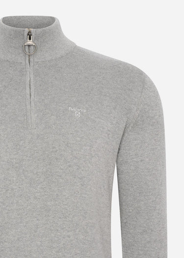 Barbour Truien  Cotton half zip - grey marl
