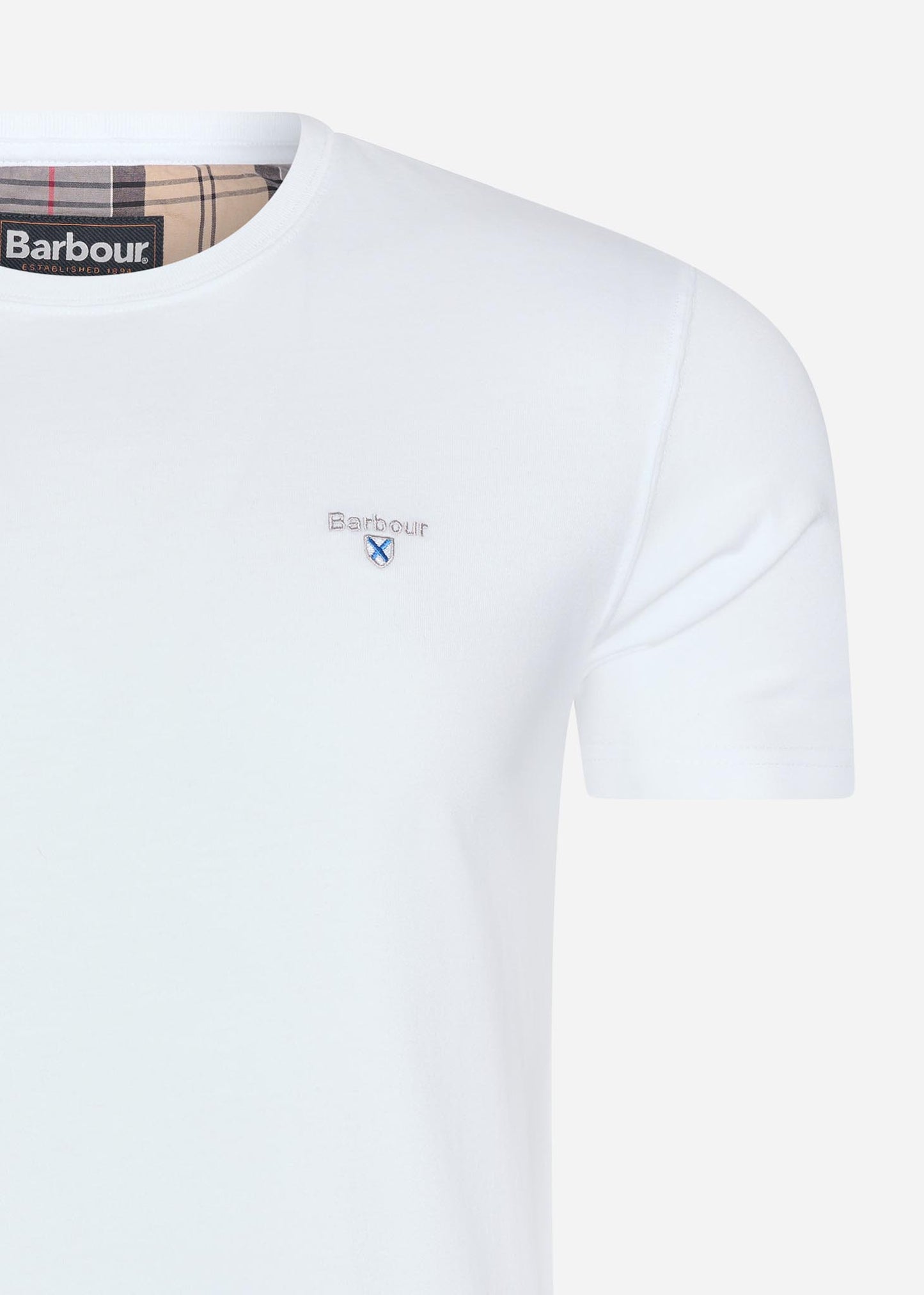 Barbour T-shirts  Tartan sports tee - white 