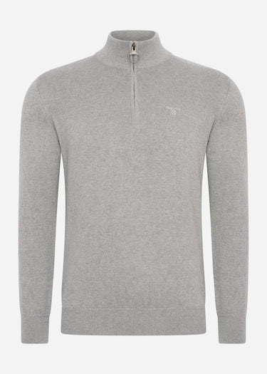 Barbour Truien  Cotton half zip - grey marl