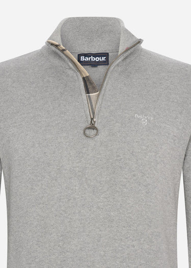 Barbour Truien  Cotton half zip - grey marl