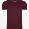 Fred Perry T-shirts Twin tipped t-shirt - oxblood